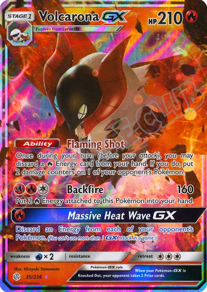 035 / 236 Volcarona GX rara GX foil (EN) -NEAR MINT-