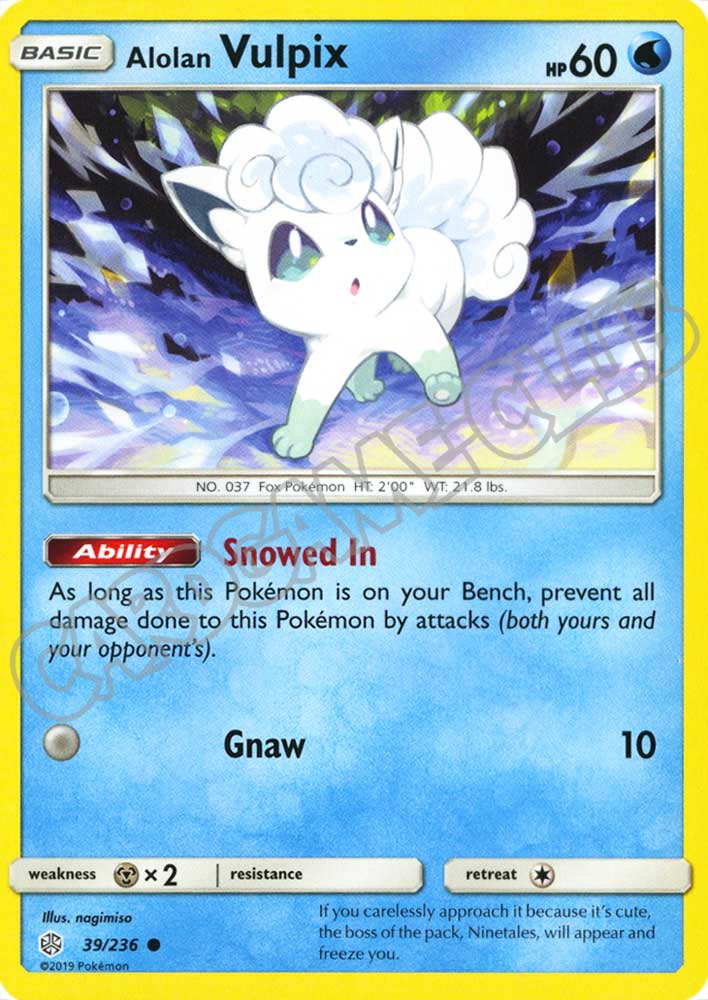 039 / 236 Alolan Vulpix comune normale (EN) -NEAR MINT-