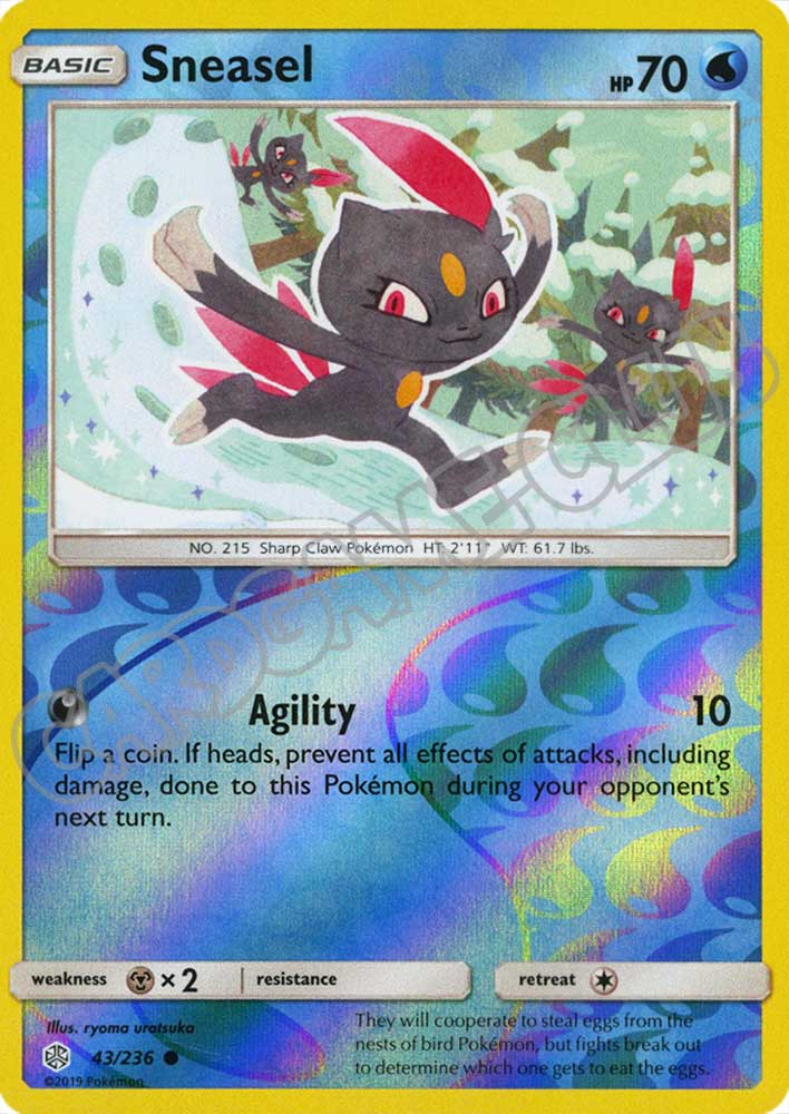 043 / 236 Sneasel comune foil reverse (EN) -NEAR MINT-