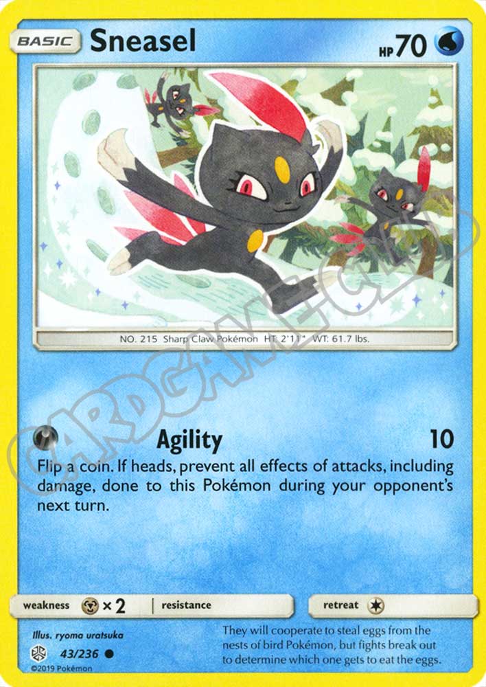 043 / 236 Sneasel comune normale (EN) -NEAR MINT-