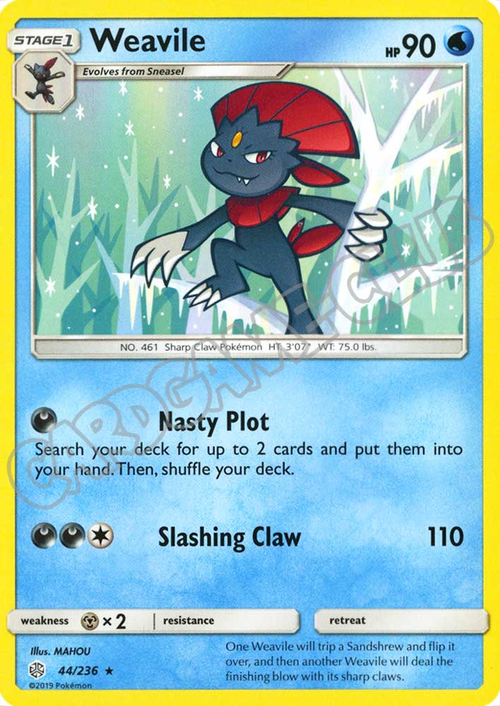 044 / 236 Weavile rara normale (EN) -NEAR MINT-