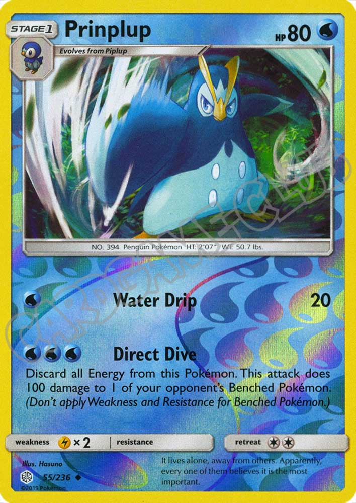055 / 236 Prinplup non comune foil reverse (EN) -NEAR MINT-