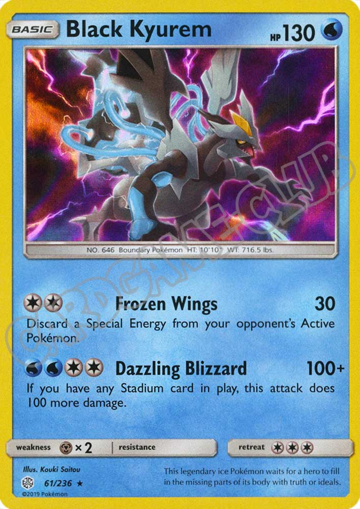 061 / 236 Black Kyurem rara foil (EN) -NEAR MINT-