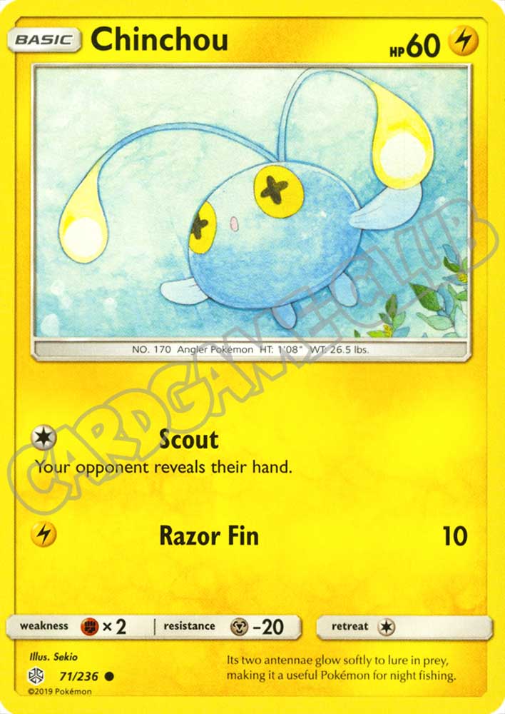 071 / 236 Chinchou comune normale (EN) -NEAR MINT-
