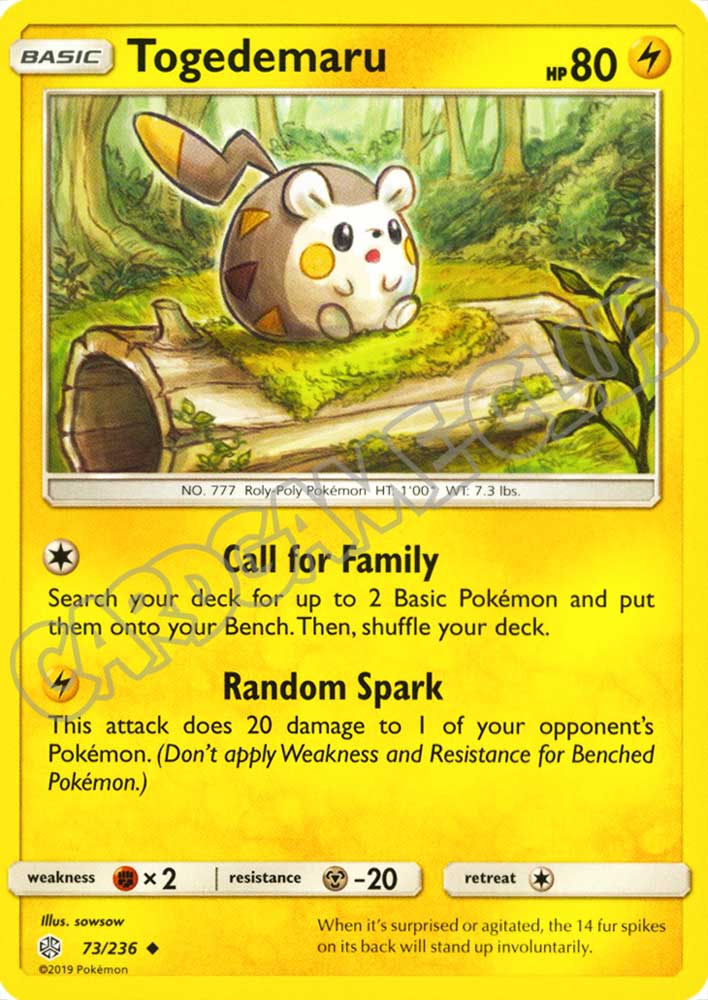 073 / 236 Togedemaru non comune normale (EN) -NEAR MINT-