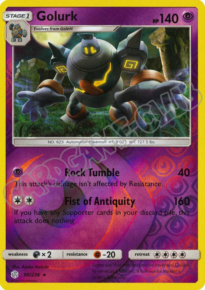 090 / 236 Golurk rara foil reverse (EN) -NEAR MINT-