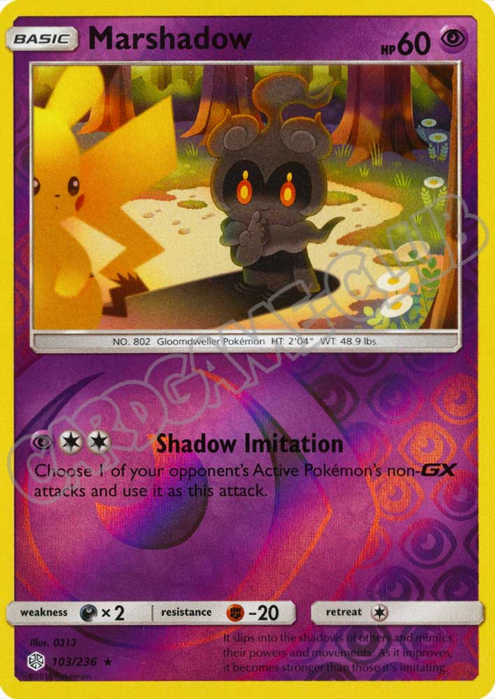 103 / 236 Marshadow rara foil reverse (EN) -NEAR MINT-