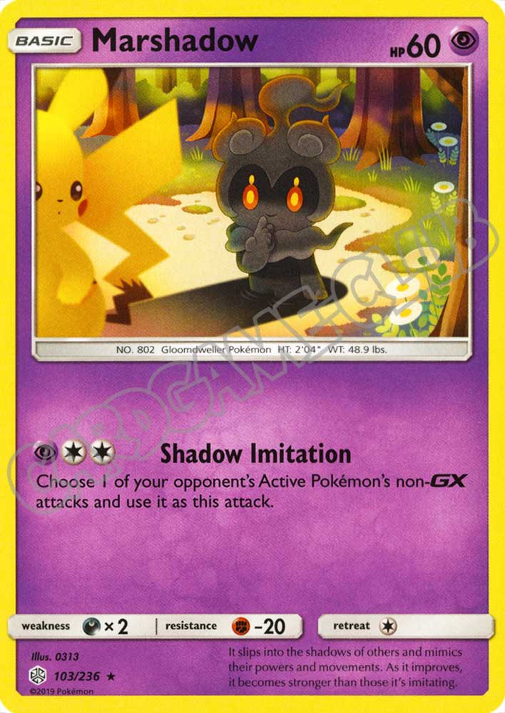 103 / 236 Marshadow rara normale (EN) -NEAR MINT-