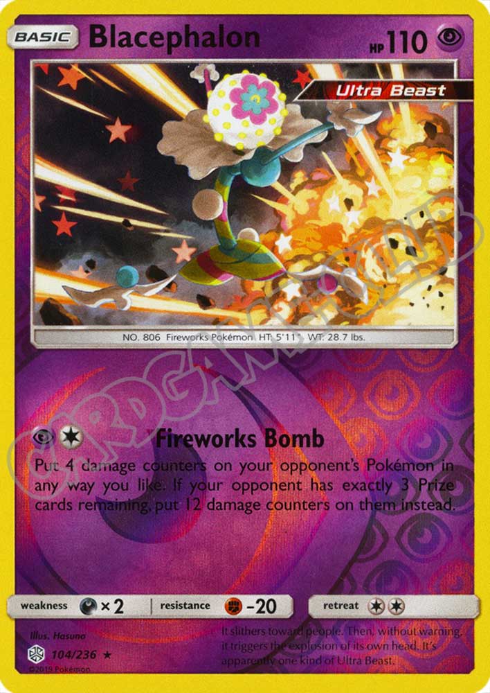 104 / 236 Blacephalon rara foil reverse (EN) -NEAR MINT-