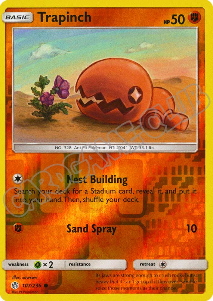 107 / 236 Trapinch comune foil reverse (EN) -NEAR MINT-