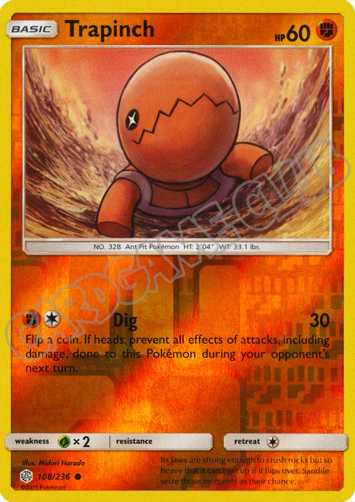 108 / 236 Trapinch comune foil reverse (EN) -NEAR MINT-