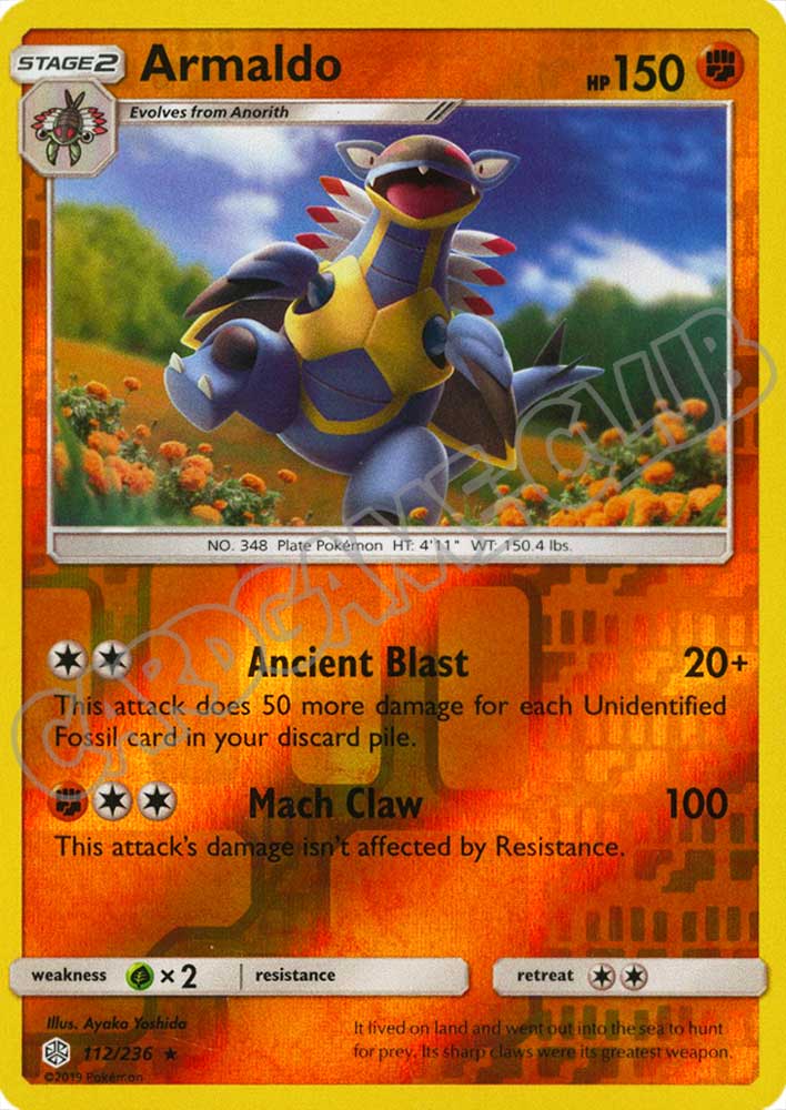 112 / 236 Armaldo rara foil reverse (EN) -NEAR MINT-