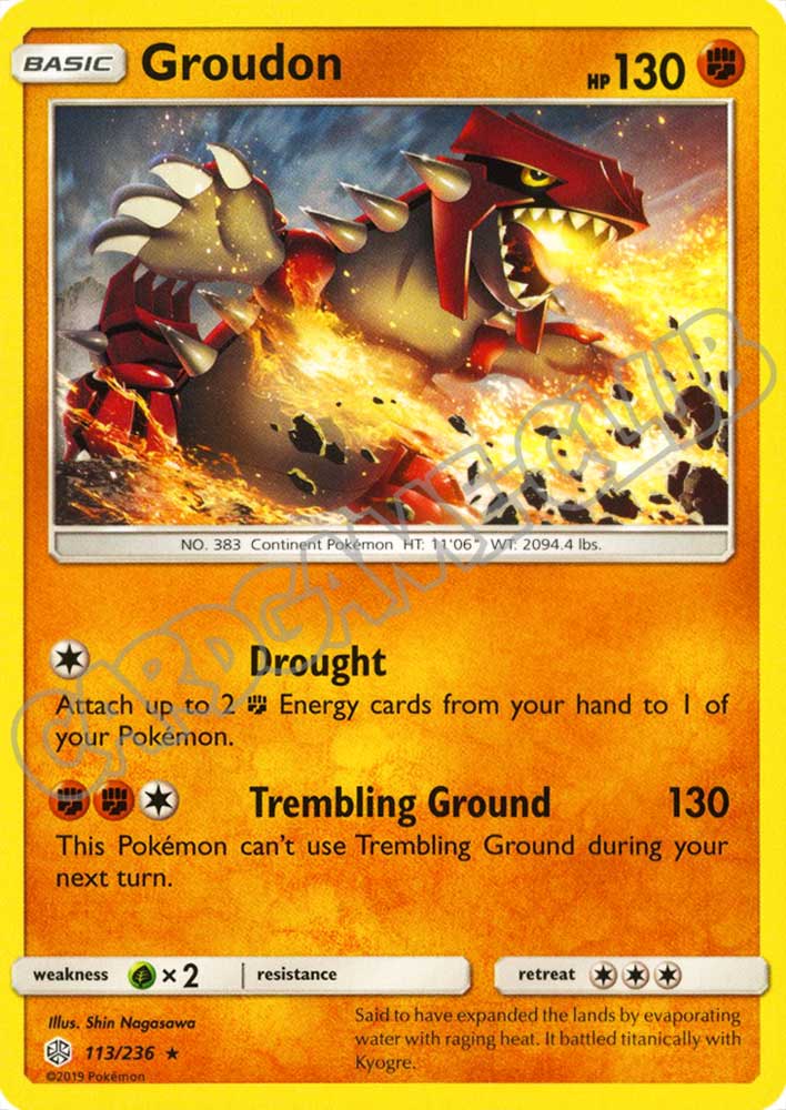 113 / 236 Groudon rara normale (EN) -NEAR MINT-