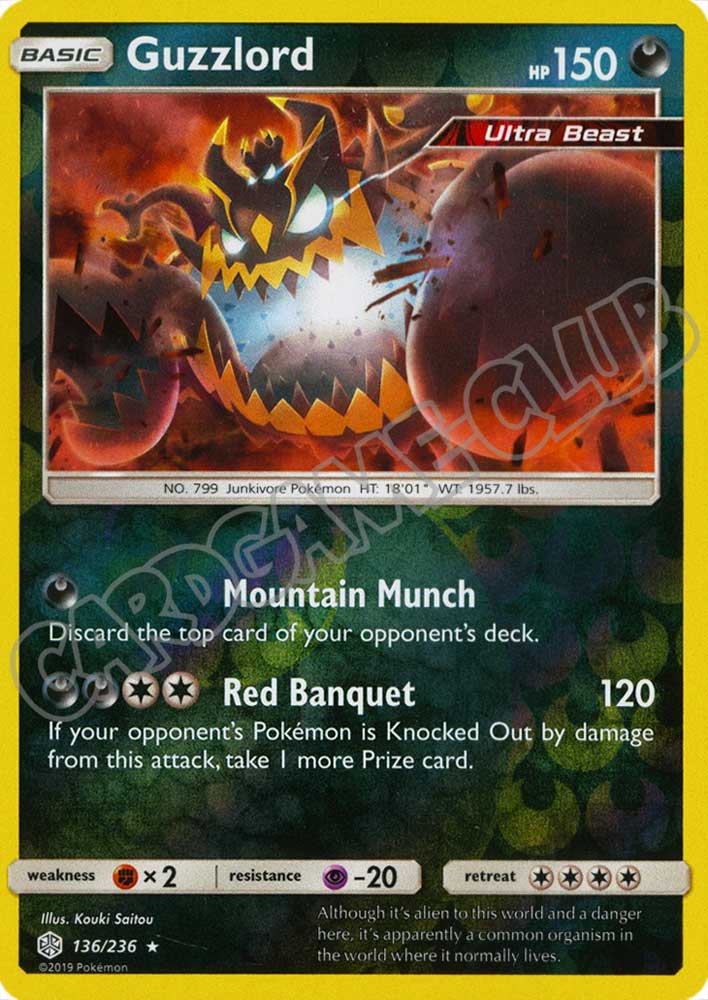136 / 236 Guzzlord rara foil reverse (EN) -NEAR MINT-