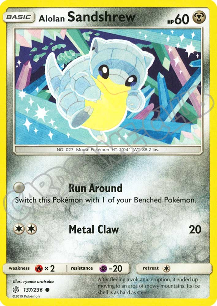 137 / 236 Alolan Sandhrew comune normale (EN) -NEAR MINT-