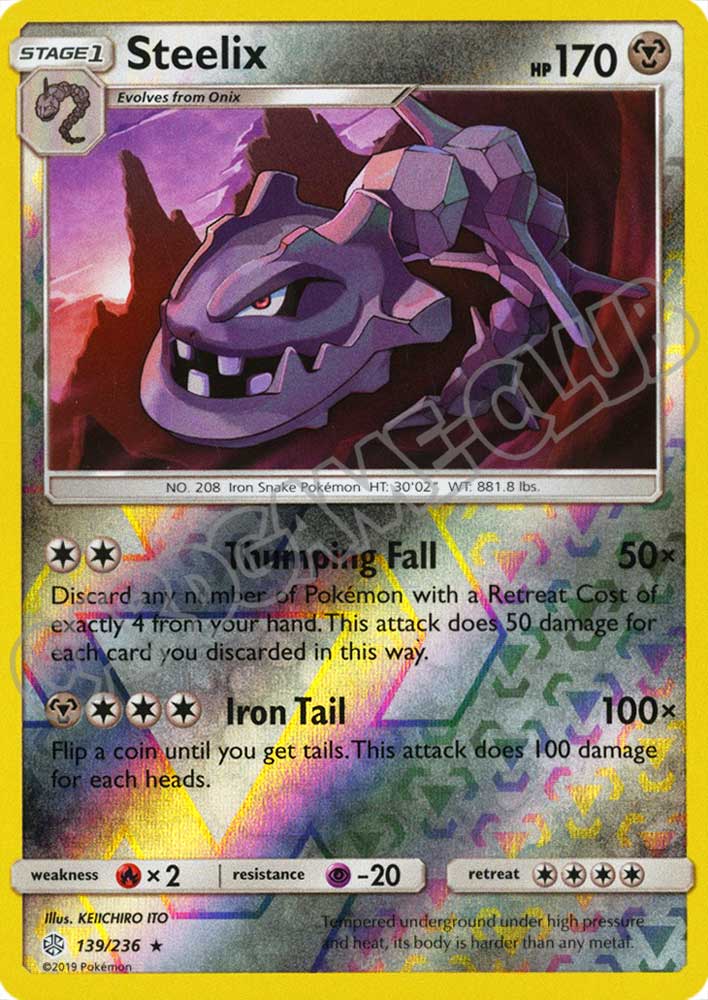 139 / 236 Steelix rara foil reverse (EN) -NEAR MINT-