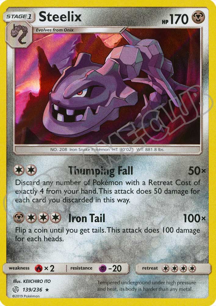 139 / 236 Steelix rara foil (EN) -NEAR MINT-
