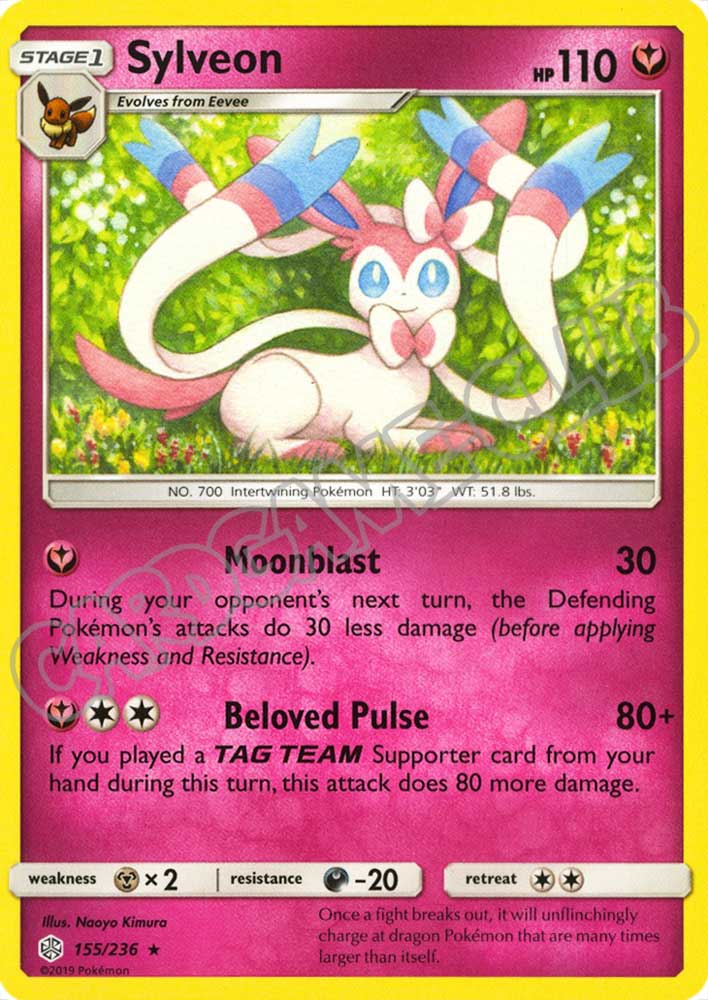 155 / 236 Sylveon rara normale (EN) -NEAR MINT-