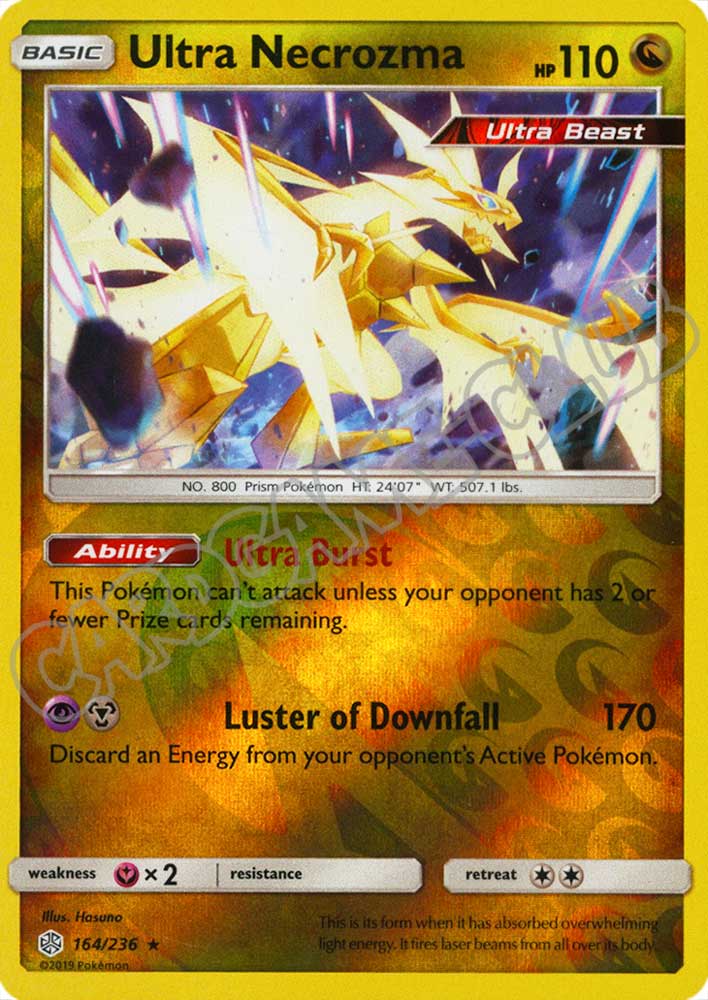 164 / 236 Ultra Necrozma rara foil reverse (EN) -NEAR MINT-