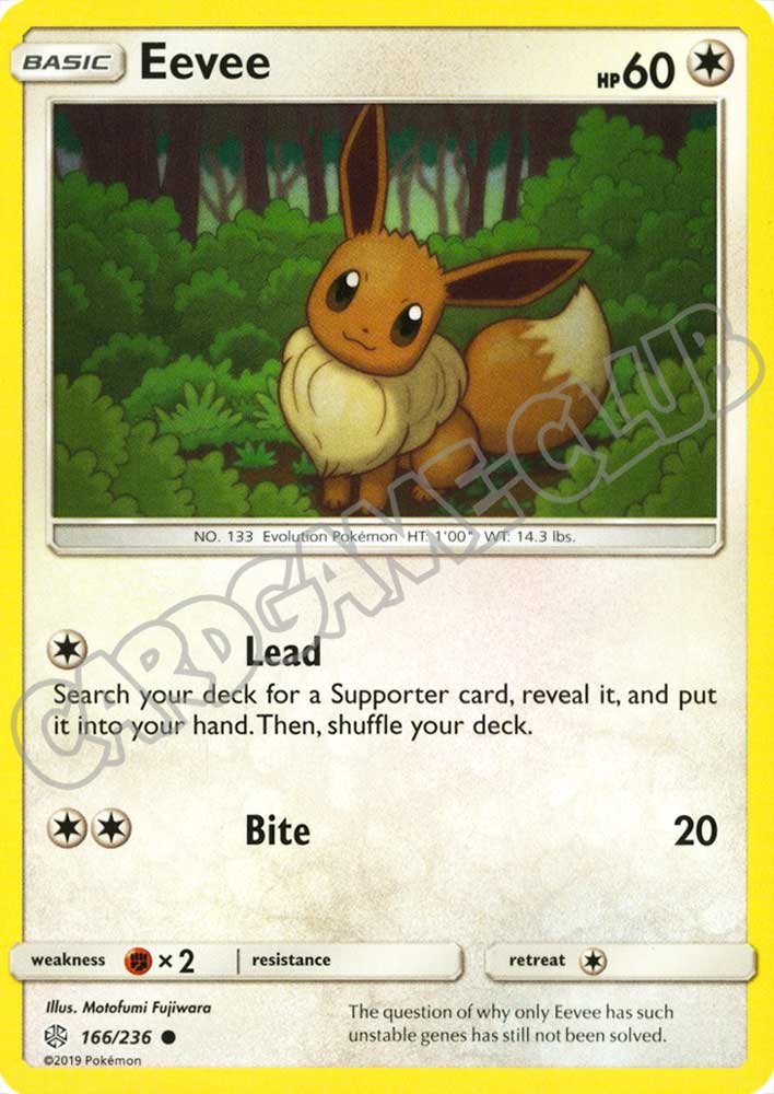166 / 236 Eevee comune normale (EN) -NEAR MINT-