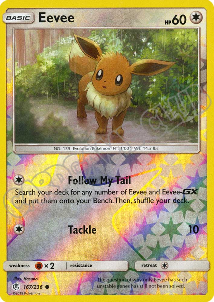 167 / 236 Eevee comune foil reverse (EN) -NEAR MINT-