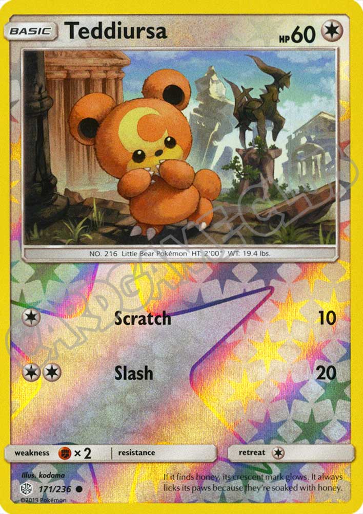 171 / 236 Teddiursa comune foil reverse (EN) -NEAR MINT-