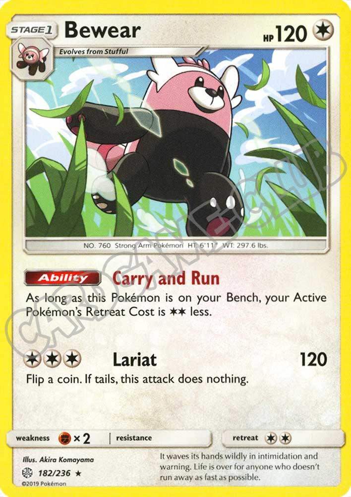 182 / 236 Bewear rara normale (EN) -NEAR MINT-