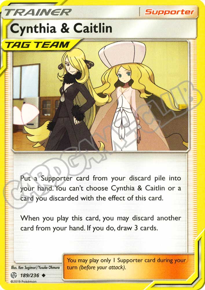 189 / 236 Cynthia & Caitlin non comune normale (EN) -NEAR MINT-