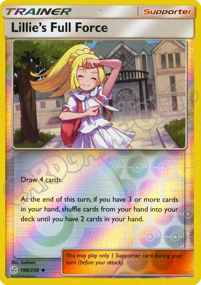 196 / 236 Lillie's Best Effort non comune foil reverse (EN) -NEAR MINT-