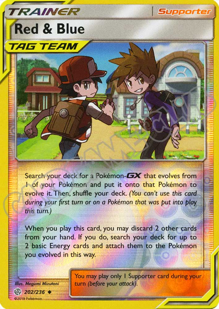 202 / 236 Red & Blue non comune foil reverse (EN) -NEAR MINT-