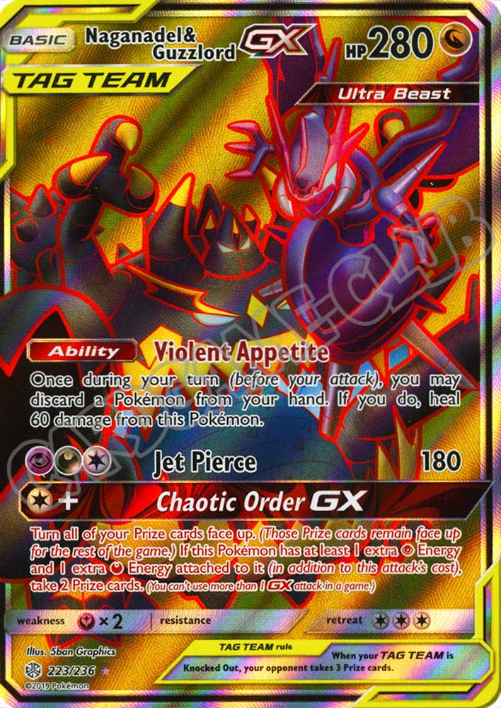 223 / 236 Naganadel & Guzzlord GX ultra rara foil (EN) -NEAR MINT-