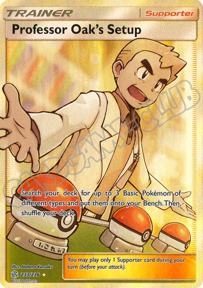 233 / 236 Professor Oak's Setting ultra rara foil (EN) -NEAR MINT-