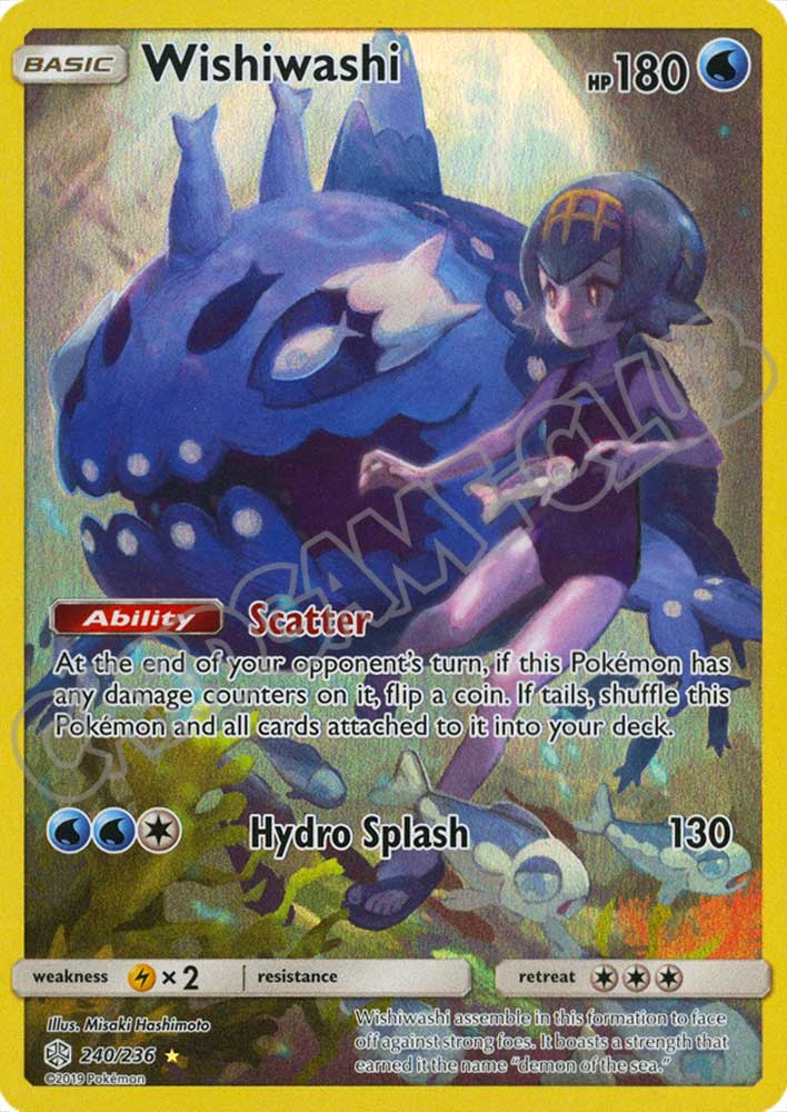 240 / 236 Wishiwashi rara segreta foil (EN) -NEAR MINT-