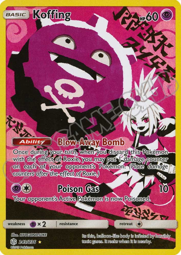 243 / 236 Koffing rara segreta foil (EN) -NEAR MINT-