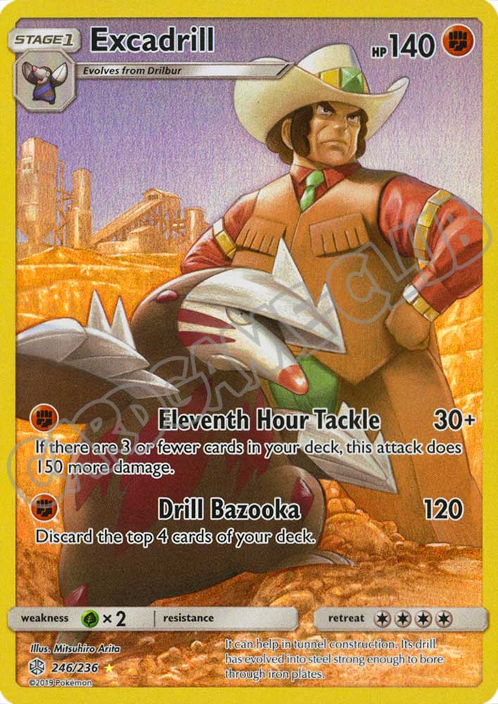 246 / 236 Excadrill rara segreta foil (EN) -NEAR MINT-