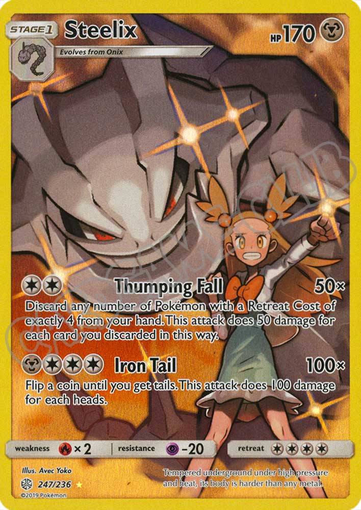 247 / 236 Steelix rara segreta foil (EN) -NEAR MINT-