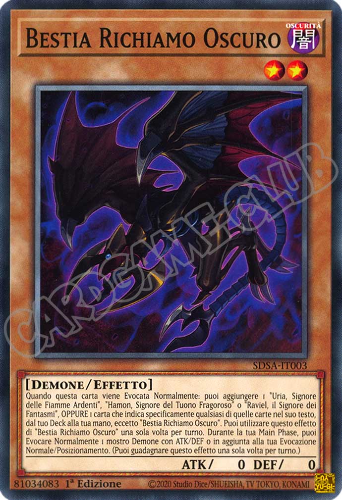 SDSA-IT003 Bestia Richiamo Oscuro comune 1a Edizione (IT) -NEAR MINT-