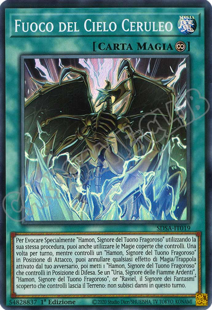 SDSA-IT019 Fuoco del Cielo Ceruleo super rara 1a Edizione (IT) -NEAR MINT-