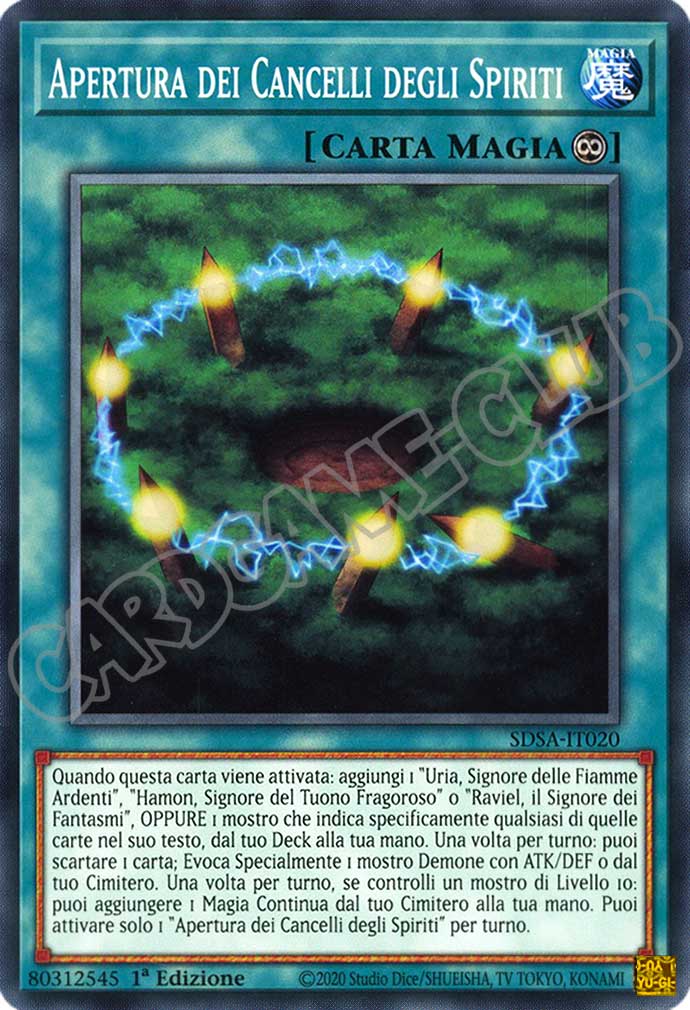 SDSA-IT020 Apertura dei Cancelli degli Spiriti comune 1a Edizione (IT) -NEAR MINT-