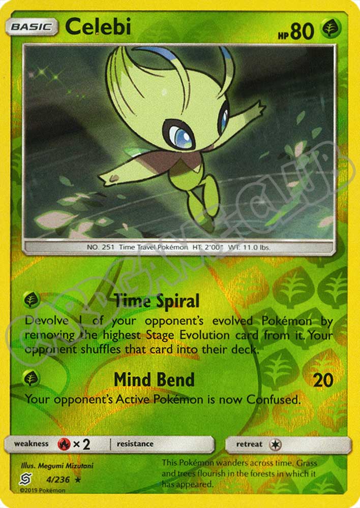 004 / 236 Celebi rara foil reverse (EN) -NEAR MINT-