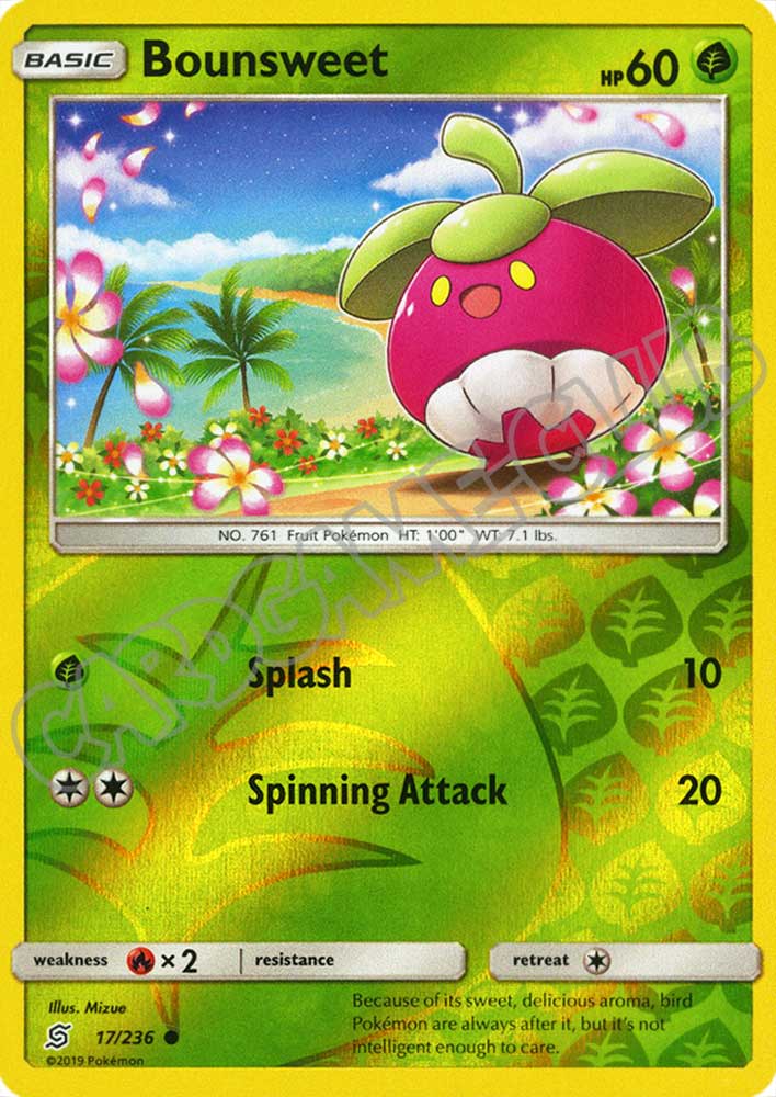 017 / 236 Bounsweet comune foil reverse (EN) -NEAR MINT-