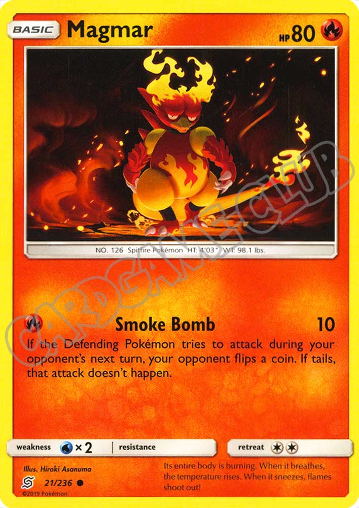 021 / 236 Magmar comune normale (EN) -NEAR MINT-