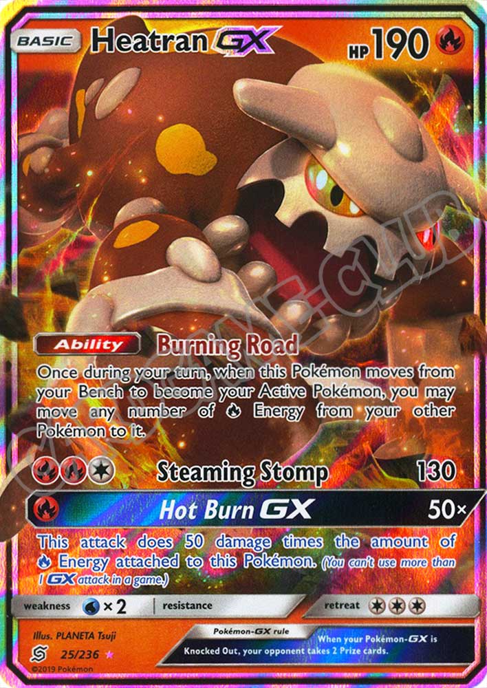 025 / 236 Heatran GX rara GX foil (EN) -NEAR MINT-