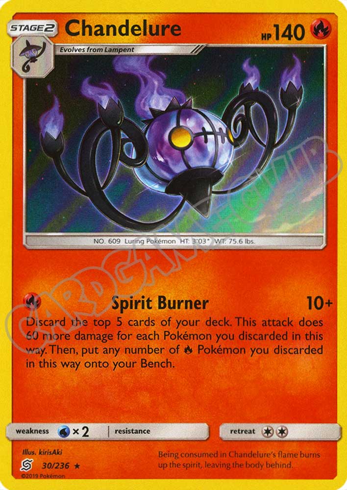 030 / 236 Chandelure rara foil (EN) -NEAR MINT-