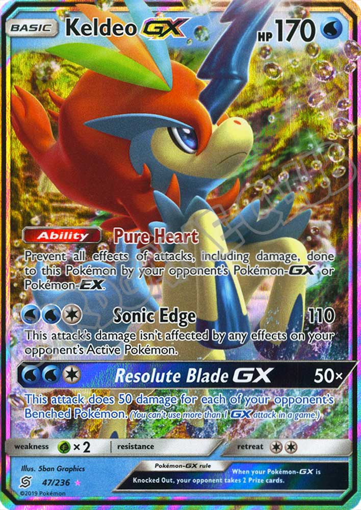 047 / 236 Keldeo GX rara GX foil (EN) -NEAR MINT-
