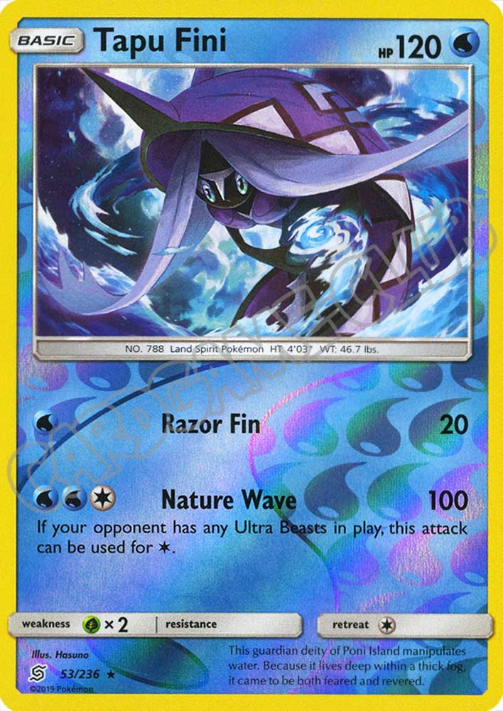 053 / 236 Tapu Fini rara foil reverse (EN) -NEAR MINT-