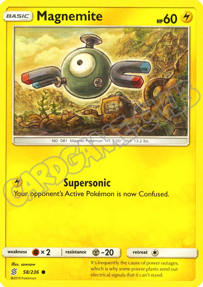 058 / 236 Magnemite comune normale (EN) -NEAR MINT-