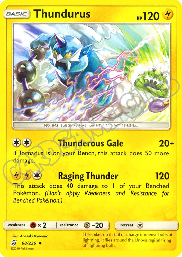 068 / 236 Thundurus non comune normale (EN) -NEAR MINT-