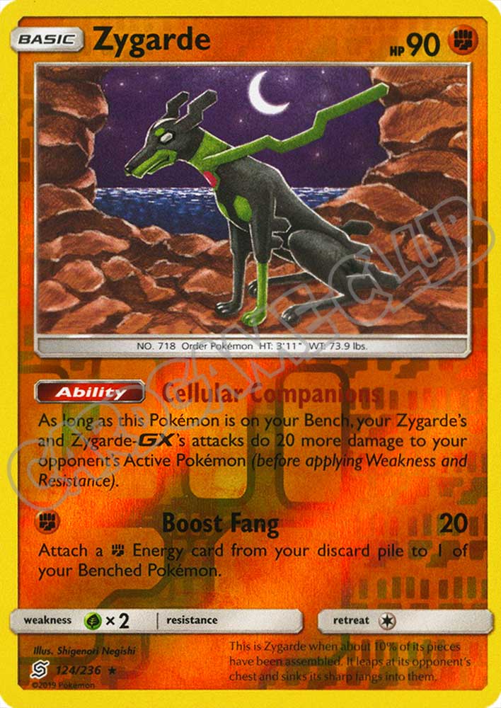124 / 236 Zygarde rara foil reverse (EN) -NEAR MINT-