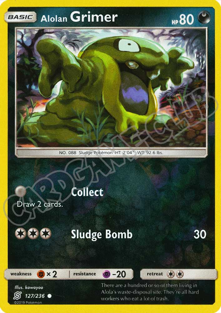 127 / 236 Alolan Grimer comune foil reverse (EN) -NEAR MINT-
